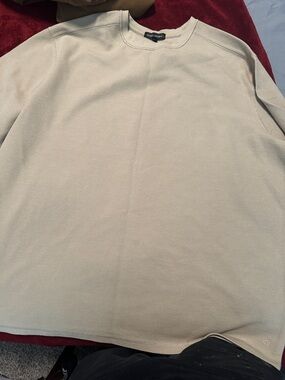 Banana Republic Light Cream Textured Crewneck Sweater